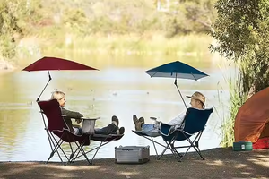 Silla de Camping Plegable Portátil Tamaño King, Moderna, para Exteriores, con Sombrilla, Cómoda, Resistente y Fácil de Transportar - Product Image 3