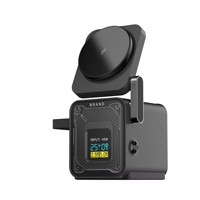 Chargeur sans fil magnétique trois-en-un QI2.2 MagSafe avec logo OEM, T15, 25W, charge rapide avec port C, horloge de bureau, lumière