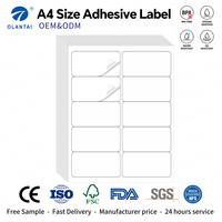 Papier autocollant blanc A4 vierge en vrac, sans bois, imprimable pour l'étiquetage des colis et des adresses en entrepôt