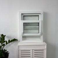 Fenêtre à guillotine multi-chambres en PVC, profilé vinyle, verre trempé, pour construction résidentielle neuve, conforme NFRC