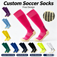 Chaussettes de sport pour hommes, longues et épaisses, de haute qualité, multicolores, antidérapantes, avec fond en tissu éponge, pour le football