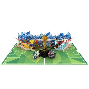 Tarjeta Pop-up 3D Copa Mundial 2026, Tarjetas de Felicitación de Alta Calidad para Graduación y Cumpleaños, Impresión Digital, Barnizado Mate, Personalizadas - Product Image 1