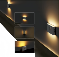 Décor à la maison Usb Rechargeable intérieur applique murale nordique capteur de mouvement sans fil magnétique escalier chevet Led armoire veilleuses