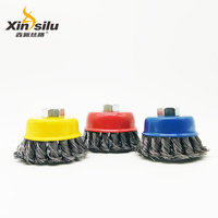 Brosse à fil métallique torsadée et ondulée pour meuleuse d'angle, brosse rotative en acier pour nettoyer et polir les surfaces métalliques