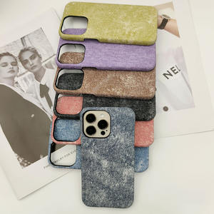 Coque de protection rigide anti-chute tendance pour iPhone 17 Pro, motif denim classique, demi-coque pour 15 Pro, et coque de protection tendance pour 16 Pro Max 16E - Product Image 3