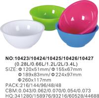 Bol à salade en plastique en gros, dernier design, couleur unie, grande capacité de 3,4 L