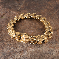 Bijoux mythiques nordiques Bijoux Viking Chaîne en acier inoxydable Bracelet pour homme Bracelet Viking Dragon Bracelet Viking