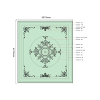 Moulures de plafond décoratives pour villa de luxe, moulures de plafond en polyuréthane, ensemble complet, roseau de plafond floral rococo