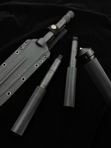 มีดต่อสู้ทางยุทธวิธีเกรด DIY ด้ามจับสแตนเลส G10 ใบมีดไม่ปรับได้ หนา 4.0 มม. ปรับแต่งได้สำหรับกิจกรรมกลางแจ้ง - Product Image 4