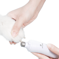 Lime à ongles électrique rechargeable automatique pour animaux de compagnie avec éclairage LED, faible vibration, faible bruit, pour chiens et chats, en plastique, deux vitesses