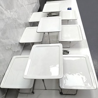 Présentoir de Buffet à 3 Niveaux en Mélamine pour Hôtels et Restaurants, Plateau de Service Alimentaire pour Fêtes