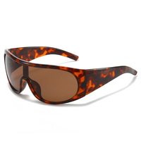 Nouvelles Lunettes de Soleil Sportives à Grande Monture Tendance pour Cyclisme, Protection UV400, Style Influenceur Européen et Américain