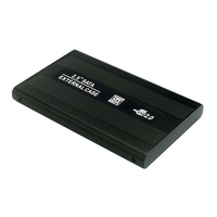 Boîtier de disque dur SATA en aluminium de 2,5 pouces, USB2.0, boîtier externe pour HDD SSD, boîte de disque dur portable pour ordinateur portable, prend en charge 7-9,5 mm
