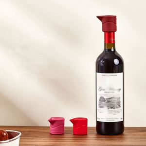 Reusable Food Grade Silicone <b>Wine</b> Stopper Leak-Proof <b>Wine</b> Bottle Plug Airtight Vacuum Sealer Bar Accessories Custom Logo OEM - Product Image 1