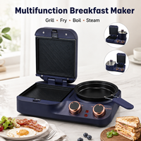 Gaufrier électrique mini multifonction 4-en-1 de haute qualité avec surface antiadhésive pour usage domestique