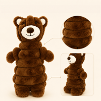 Jouet en peluche pour animaux de compagnie avec son couineur, structure corporelle multicouche, adapté à la mastication et au jeu interactif
