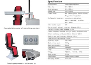 Nhà Máy Giá nhãn khoa kết hợp bảng tự động phoropter cánh tay điện nâng mắt khúc xạ ghế đơn vị cho mắt phòng khám - Product Image 4