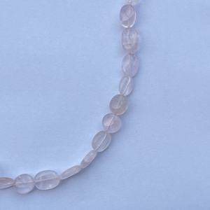 8mm Natural Pink Rose Quartz Stone Smooth Oval Gemstone Beads Cute Unisex Sterling Silver Anniversary Necklace AAA Grade IGI - Product Image 4