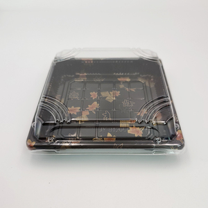 Bandeja Cuadrada <span class=keywords><strong>de</strong></span> Plástico para Sushi JY-81205, Caja <span class=keywords><strong>de</strong></span> Plástico Desechable para Sushi con Hoja Dorada, Caja <span class=keywords><strong>de</strong></span> Plástico para Pastel Mille-feuille - Product Image 1