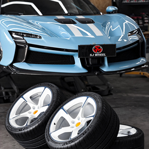 Rueda de Aleación de Lujo SJ Multi-Spoke 18x8 5x112 PCD para <span class=keywords><strong>BMW</strong></span> Serie 3, Mercedes Clase C, Audi A4, Sedanes Premium - Product Image 5