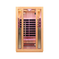Sauna infrarouge de luxe à spectre complet, sauna à usage domestique pour 2 personnes