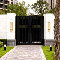 Porte extérieure Villas Portails Aluminium Alliage Porte battante de confidentialité Design moderne Ouverture automatique Construction durable pour la maison