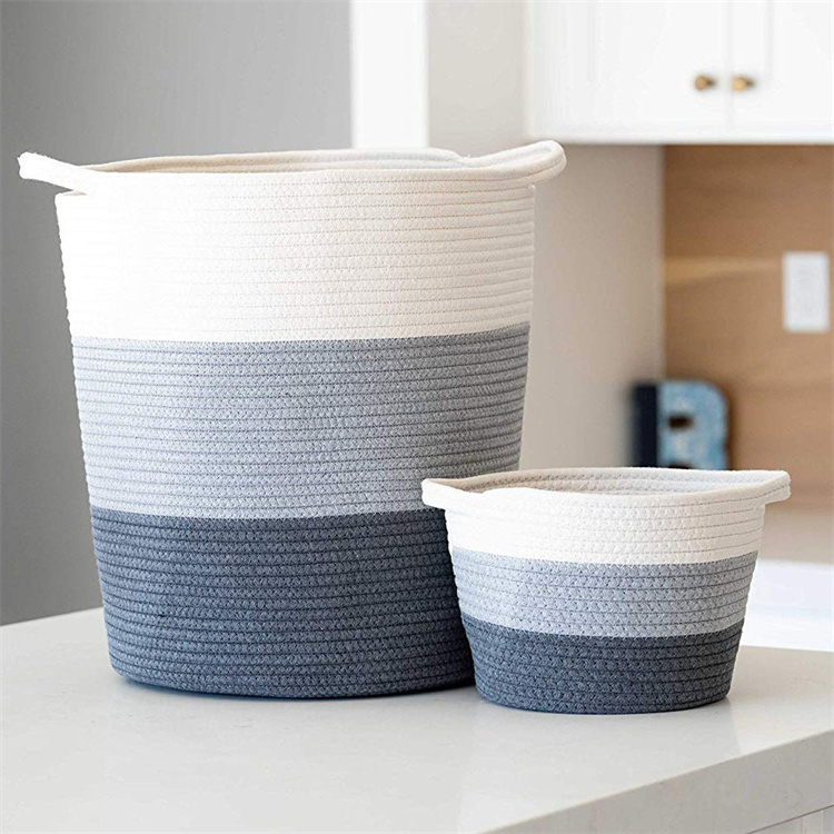Hallerbos оптовая продажа тканая корзина для белья с ручками-хлопковая детская корзина для белья-19 дюймов H x 16 дюймов D