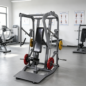 Máquina de entrenamiento de fuerza con placas de acero para <span class=keywords><strong>press</strong></span> de pecho <span class=keywords><strong>inclinado</strong></span> sentado, para culturismo y piernas, equipo de gimnasio comercial - Product Image 1