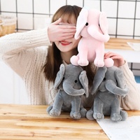Peluches rembourrées, jouets doux pour bébés, éléphant rose en peluche