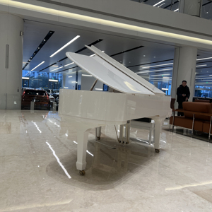<span class=keywords><strong>Pianoforte</strong></span> a Coda Bianco Professionale GC6 in Legno Massello di Mogano per Scuole, Alta Durabilità, Logo Personalizzabile - Product Image 4