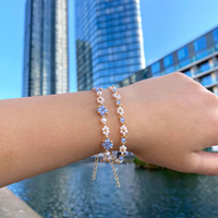 Nouveau bracelet bohème en cristal et strass à motif floral pour femme, cadeau de plage. Accessoire Chic Unique et Raffiné