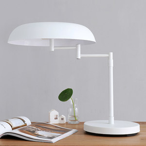 Lámpara de mesa LED moderna nórdica con pantalla translúcida redonda giratoria alimentada por CA para sala de estar, sofá, escritorio lateral, luz nocturna de Hotel - Product Image 5