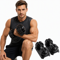 ALTLER Ensemble d'haltères réglables 25/52LB (paire) pour entraînement de force et fitness, avec cadran de poids réglable, en fonte, revêtement PE antidérapant