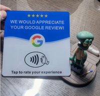 Étiquette NFC programmable en acrylique G213 215 216 pour affichage de menu, carte adhésive RFID, restaurant, hôtel, magasin de détail, avis Google