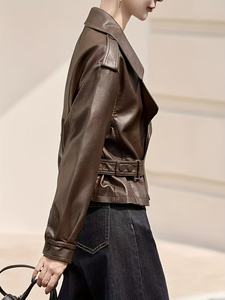 เสื้อโค้ทเทรนช์สไตล์เกาหลีสำหรับฤดูใบไม้ร่วง |   ผ้าอ็อกซ์ฟอร์ด กันน้ำ กันลม ป้องกันความหนาว ให้ความอบอุ่น ความยาวสั้น ทรงเข้ารูป ทันสมัย เหมาะสำหรับการเดินทาง - Product Image 5