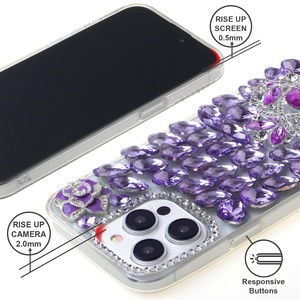 Fundas de Teléfono Móvil de Lujo con Brillantina de Diamantes, TPU Antigolpes, Diseño de Maquillaje, Compatibles con Varias Marcas, Origen CN/GUA - Product Image 3
