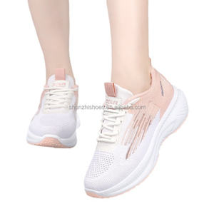 2024 bleu marine femmes Style coréen baskets décontractées pas de nom pour Crocodile mouche tricot supérieur mode tendance caractéristique - Product Image 2