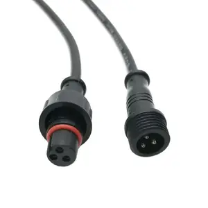 2 3 4 Pin Black/white LED Power Outdoor Waterproof Cable Connector Plug