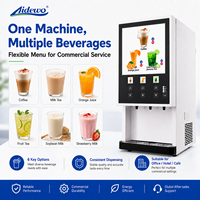 Commerciële instant drankenautomaat 58TL-6-C, 3 poederreservoirs, 6 smaken, compressor koeling, 10 kopjes/min drankenautomaat