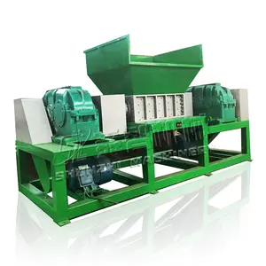 Hoge Efficiëntie Metalen Crusher Machine Dubbele As Schroot Stalen Chip Ijzer Shredder/Koperen Kabel Shredder Voor Verkoop