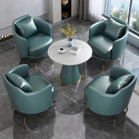 Tavolo da Pranzo Moderno Minimalista in Pietra Sinterizzata Premium con Gambe in Metallo, Arredamento Ecologico per Casa e Caffetteria