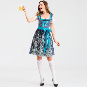 Delantal de encaje Dirndl clásico para <span class=keywords><strong>mujer</strong></span>, vestido Floral, disfraz de Oktoberfest bávaro para Festival de la cerveza, <span class=keywords><strong>Carnaval</strong></span>, Halloween, <span class=keywords><strong>disfraces</strong></span> - Product Image 2