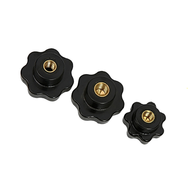 M8*38 Black Clamping Kob Plastic Star Handle Copper Bakelite Nuts