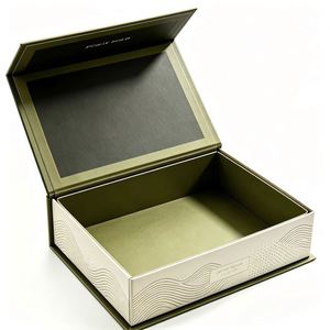 FX Bulk Recyclable Flip Top Magnet Gift <b>Box</b>, Matte Laminated Rigid <b>Cardboard</b> Case for Wine & Gourmet <b>Hamper</b> Packing - Product Image 3