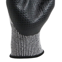 Guantes de Trabajo MaxiTough Negros Resistentes, Recubiertos de Nitrilo Espumado con Puntos, Antideslizantes en la Palma, Resistentes a Cortes, para Mecánicos y Almacenes