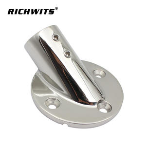 Base de garde-corps de pont de yacht en acier inoxydable 316, tube rond à 30 degrés, remplissage de pont incliné circulaire - Product Image 3