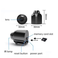 Mini caméra portable au prix d'usine avec capteur CMOS, forme bouton, sécurité, 12MP HD, connectivité MicroSD et WiFi
