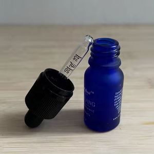 Frasco de Vidrio Azul Cobalto de 15 ml para Perfume, Aromaterapia, Almacenamiento de Aceites Esenciales, con Tapa de Aluminio - Product Image 3