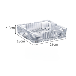 Cenicero de cristal de gama alta moderno de venta directa de fábrica para uso en la sala de estar del hogar - Product Image 1