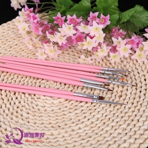 Kit de stylos de nail art français pour photothérapie, pinceaux à cristaux sculptés, pour dessin de lignes, liner à virole nylon ondulée, kit de manucure professionnel - Product Image 4
